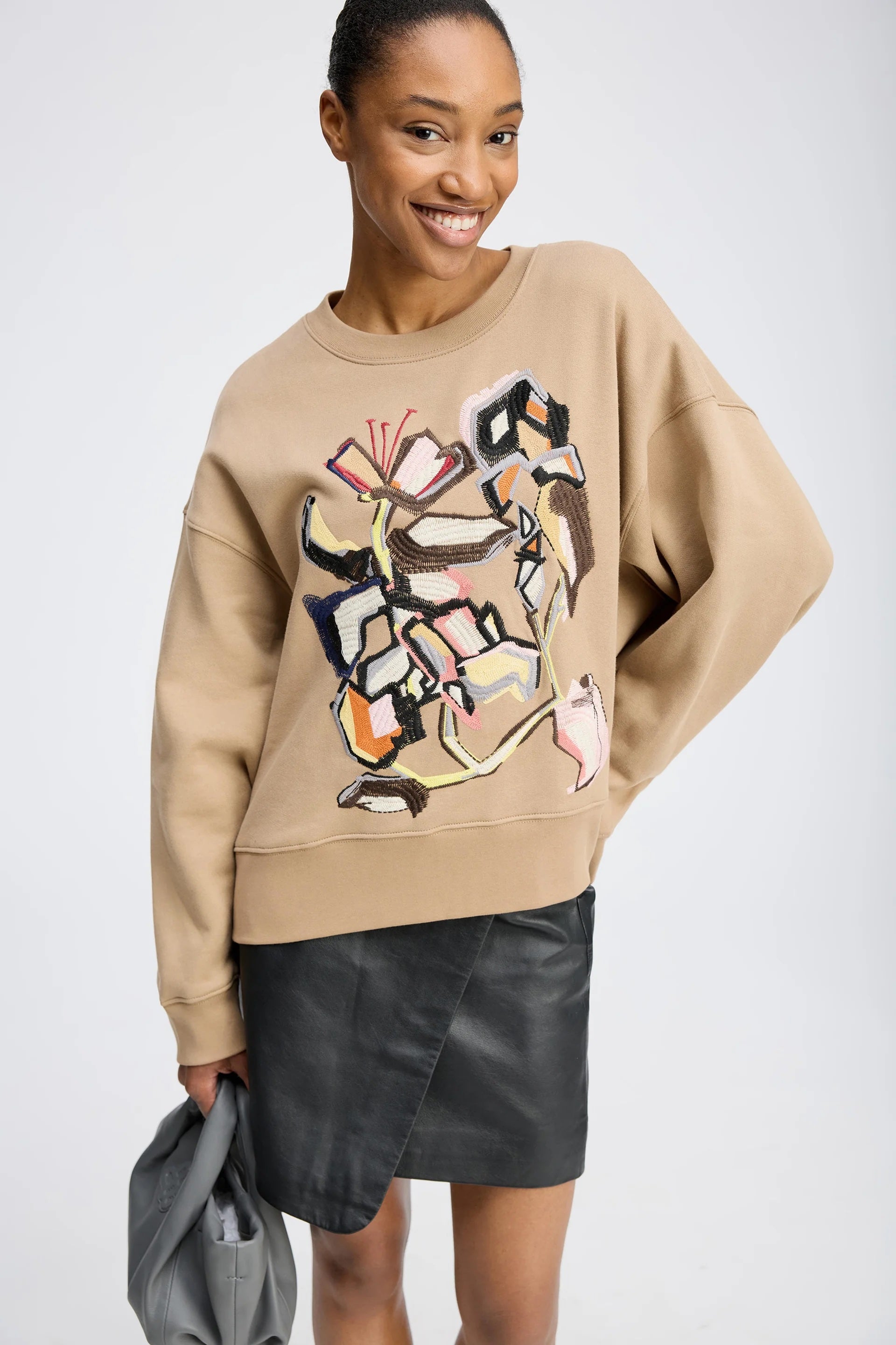 Munthe Rarsnima Jersey Sweatshirt - Camel Women's Tops - Sloane Boutique