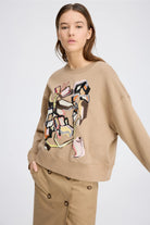 Munthe Rarsnima Jersey Sweatshirt - Camel Women's Tops - Sloane Boutique