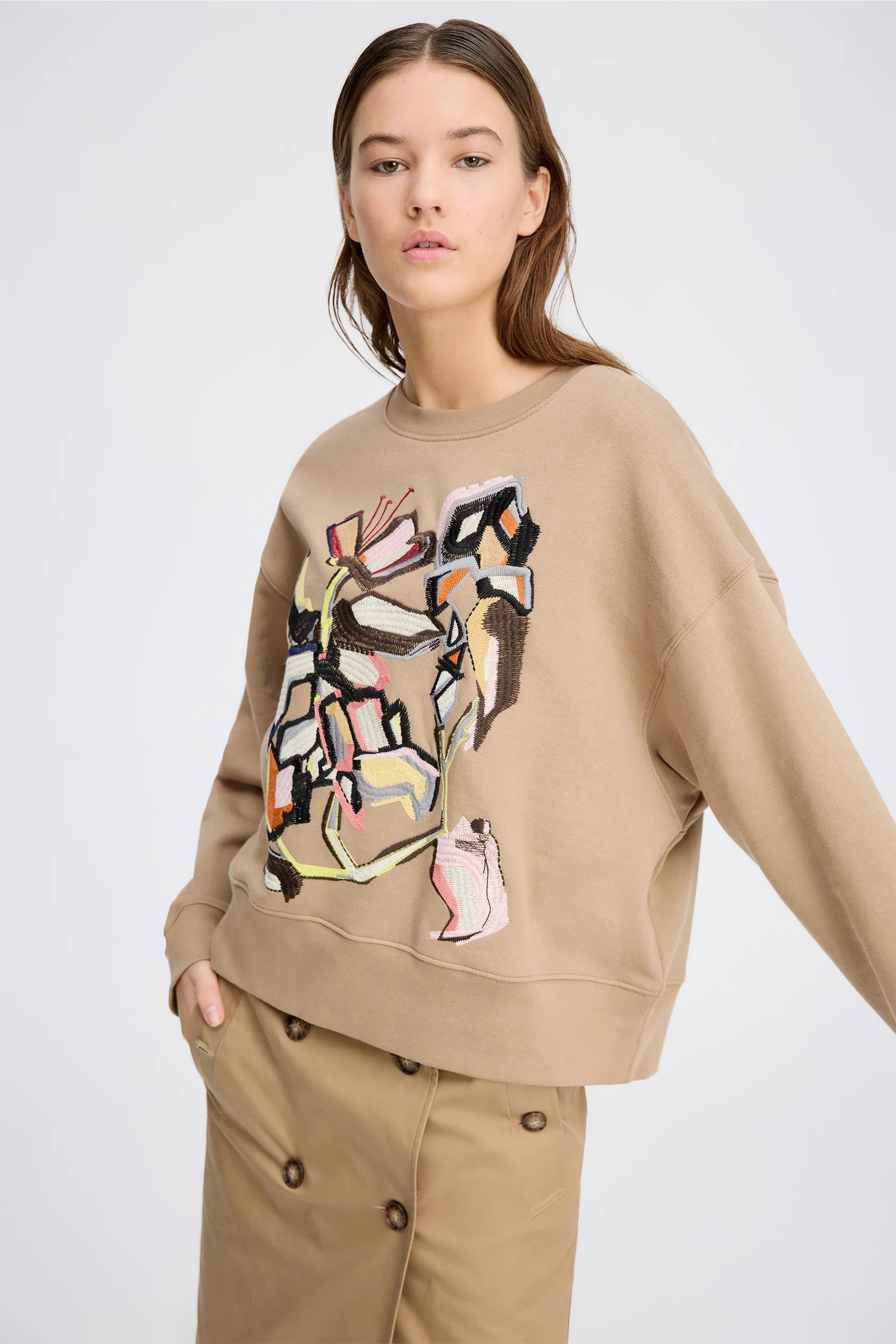 Munthe Rarsnima Jersey Sweatshirt - Camel Women's Tops - Sloane Boutique