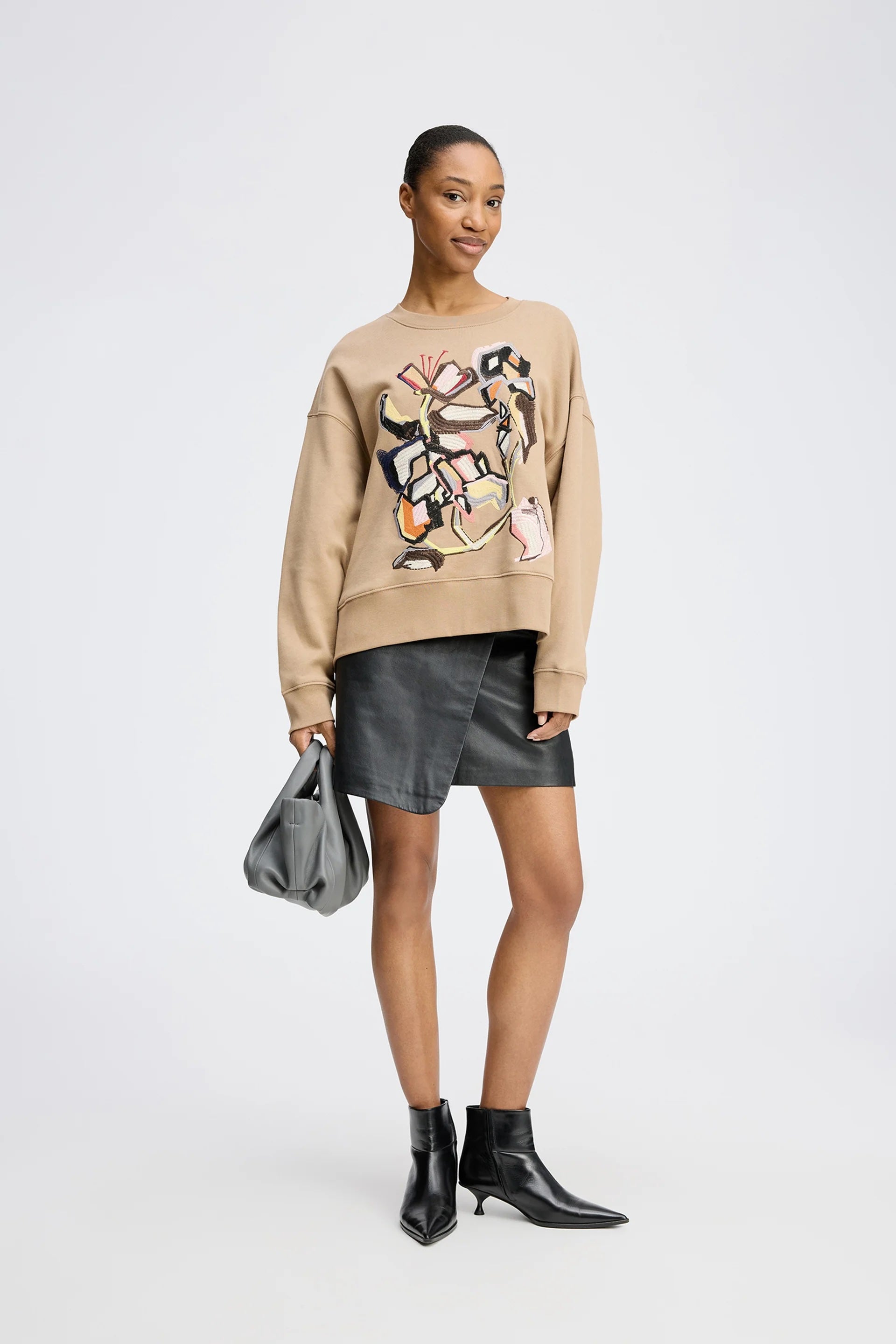 Munthe Rarsnima Jersey Sweatshirt - Camel Women's Tops - Sloane Boutique