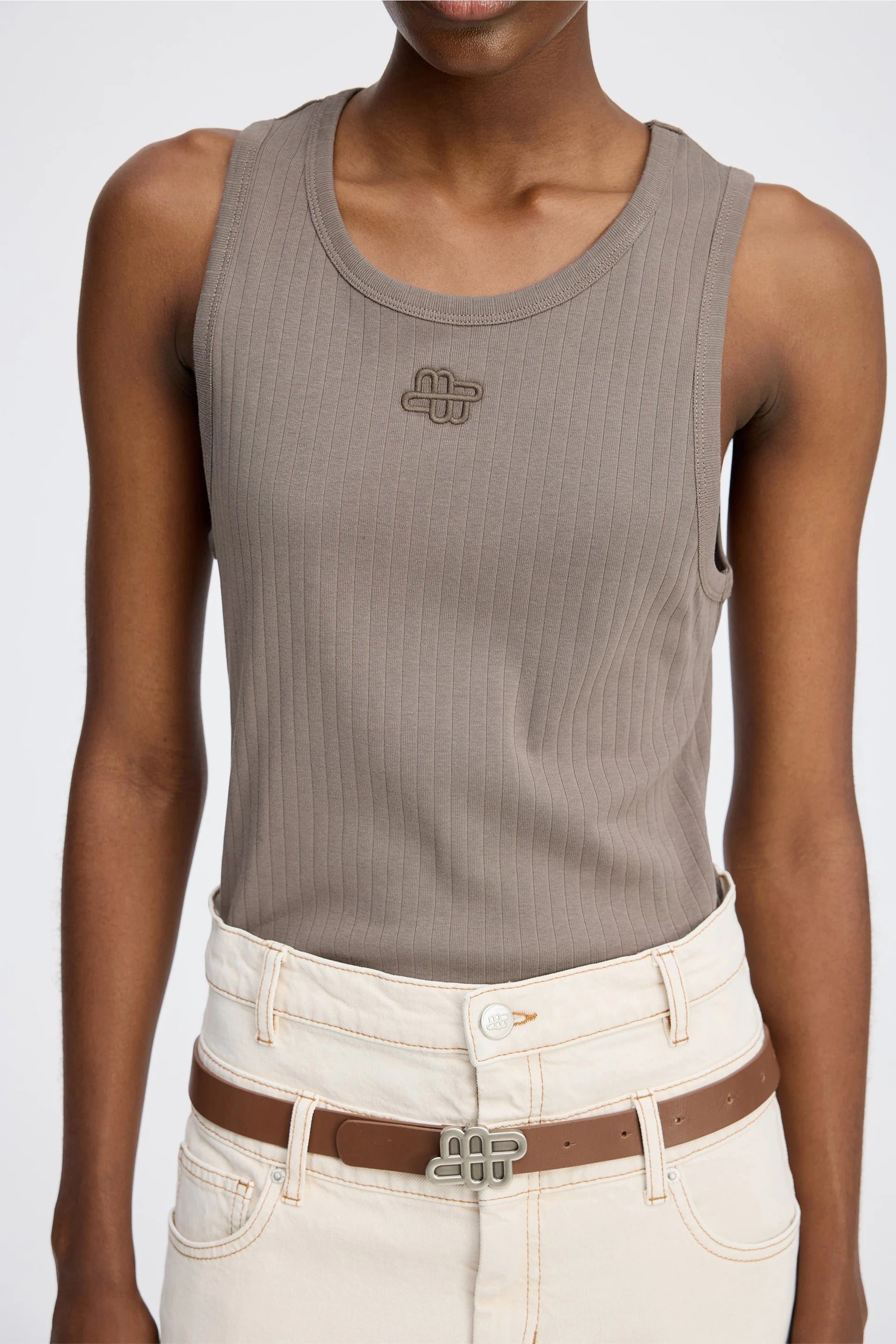 Munthe Tezza Tank - Mocha Women's Tops - Sloane Boutique
