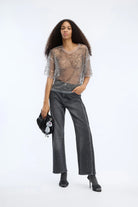 Munthe Vun Top - Gunmetal Women's Tops - Sloane Boutique