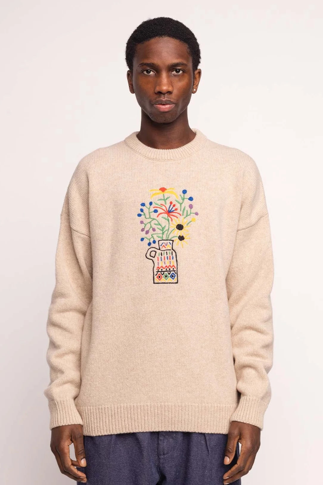Olow Pull Bunch Sweater - Beige Men's Tops - Sloane Boutique