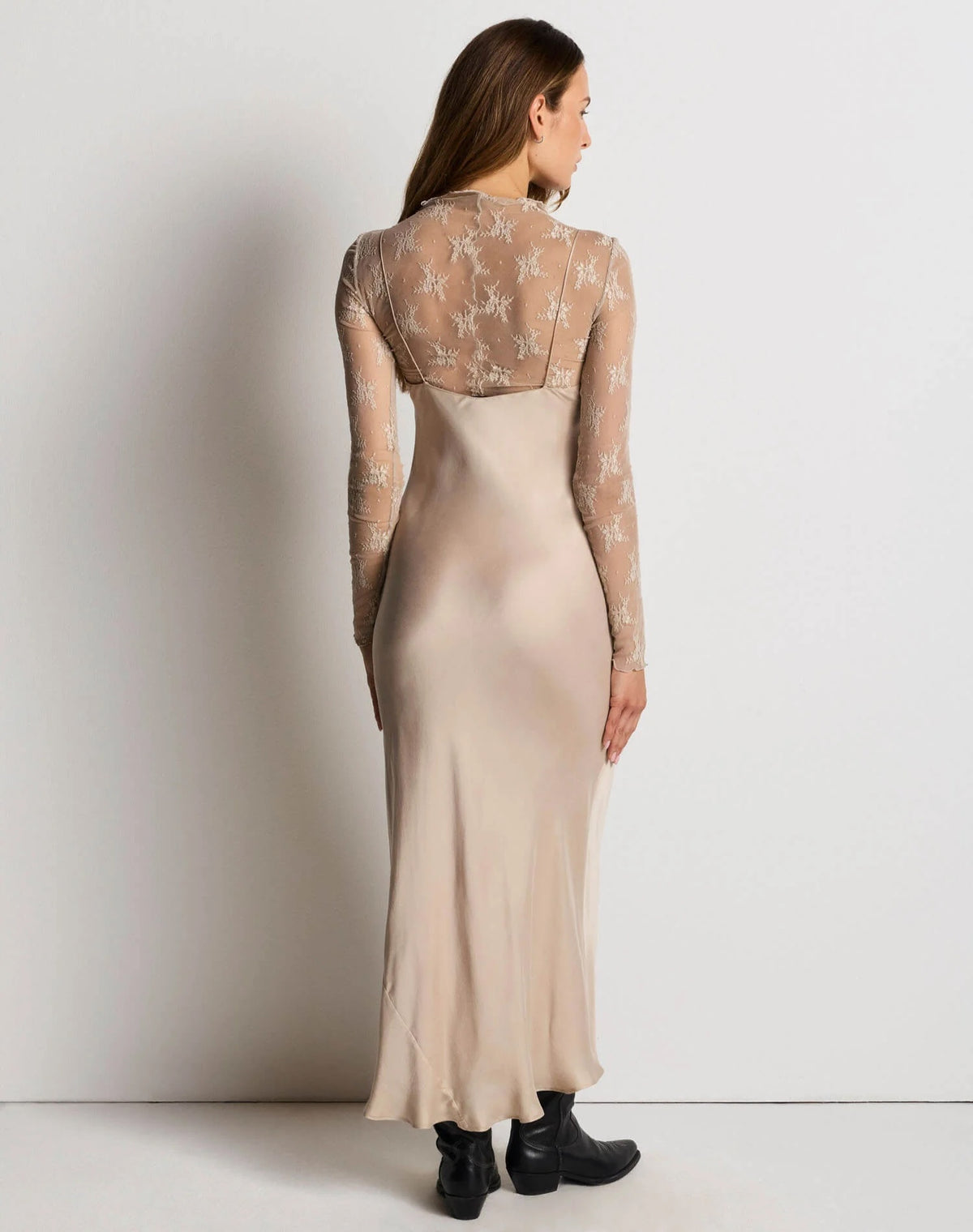 Re/Done Claire Slip Dress - Smoke Dresses - Sloane Boutique