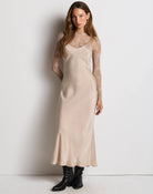 Re/Done Claire Slip Dress - Smoke Dresses - Sloane Boutique