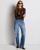 Re/Done Rhythm Lace L/S - Black Women's Tops - Sloane Boutique