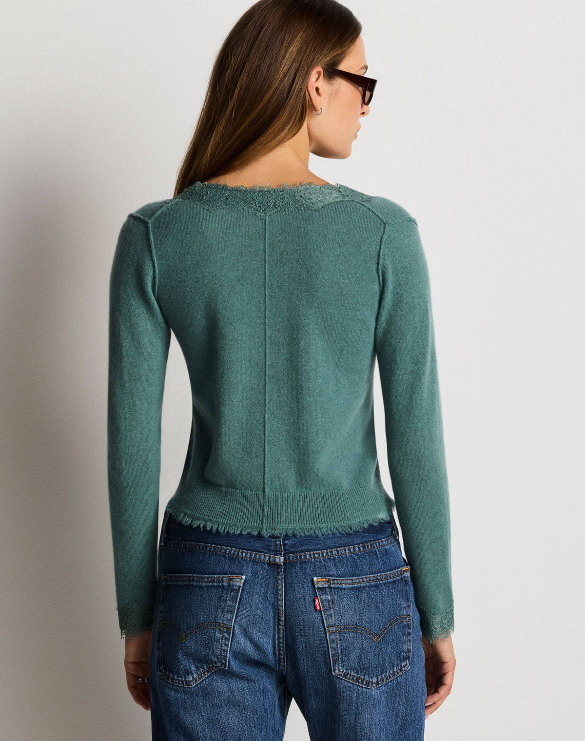 Re/Done Ruby Cardigan - Aspen Green Women's Tops - Sloane Boutique