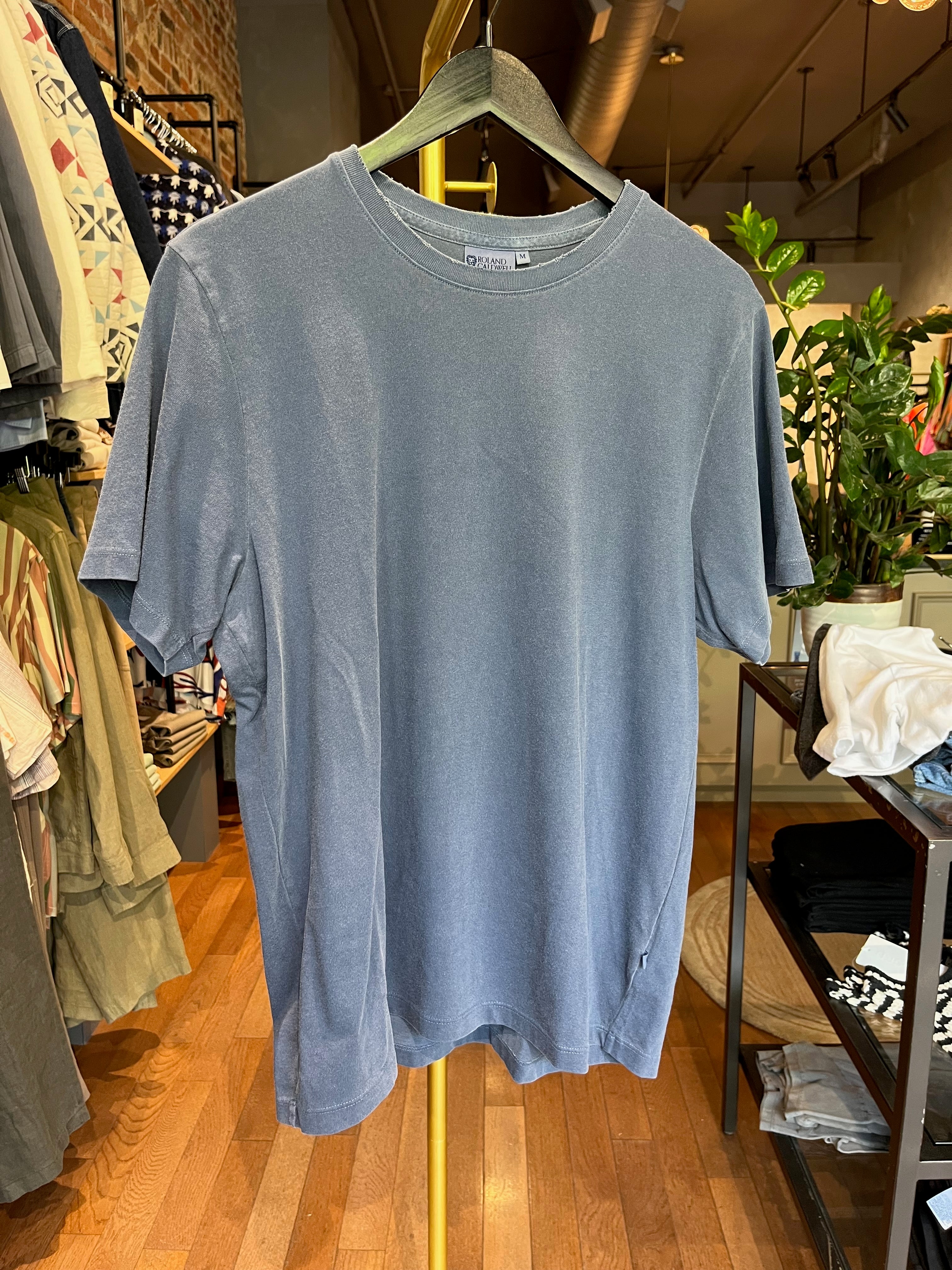 Roland Caldwell Relic Crew Tee - Admiral Blue Men's Tops - Sloane Boutique
