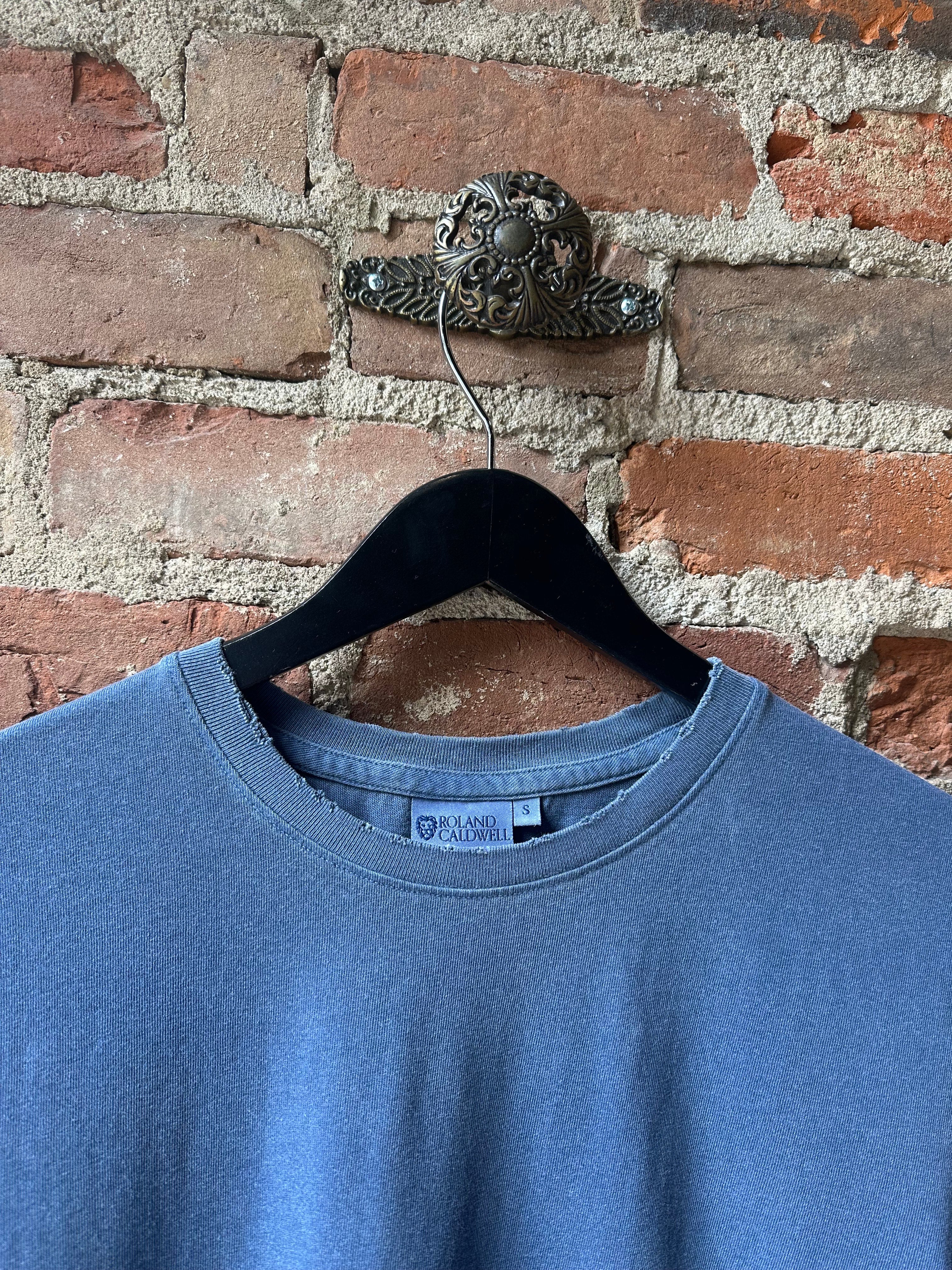 Roland Caldwell Relic Crew Tee - Turkish Blue Men's Tops - Sloane Boutique