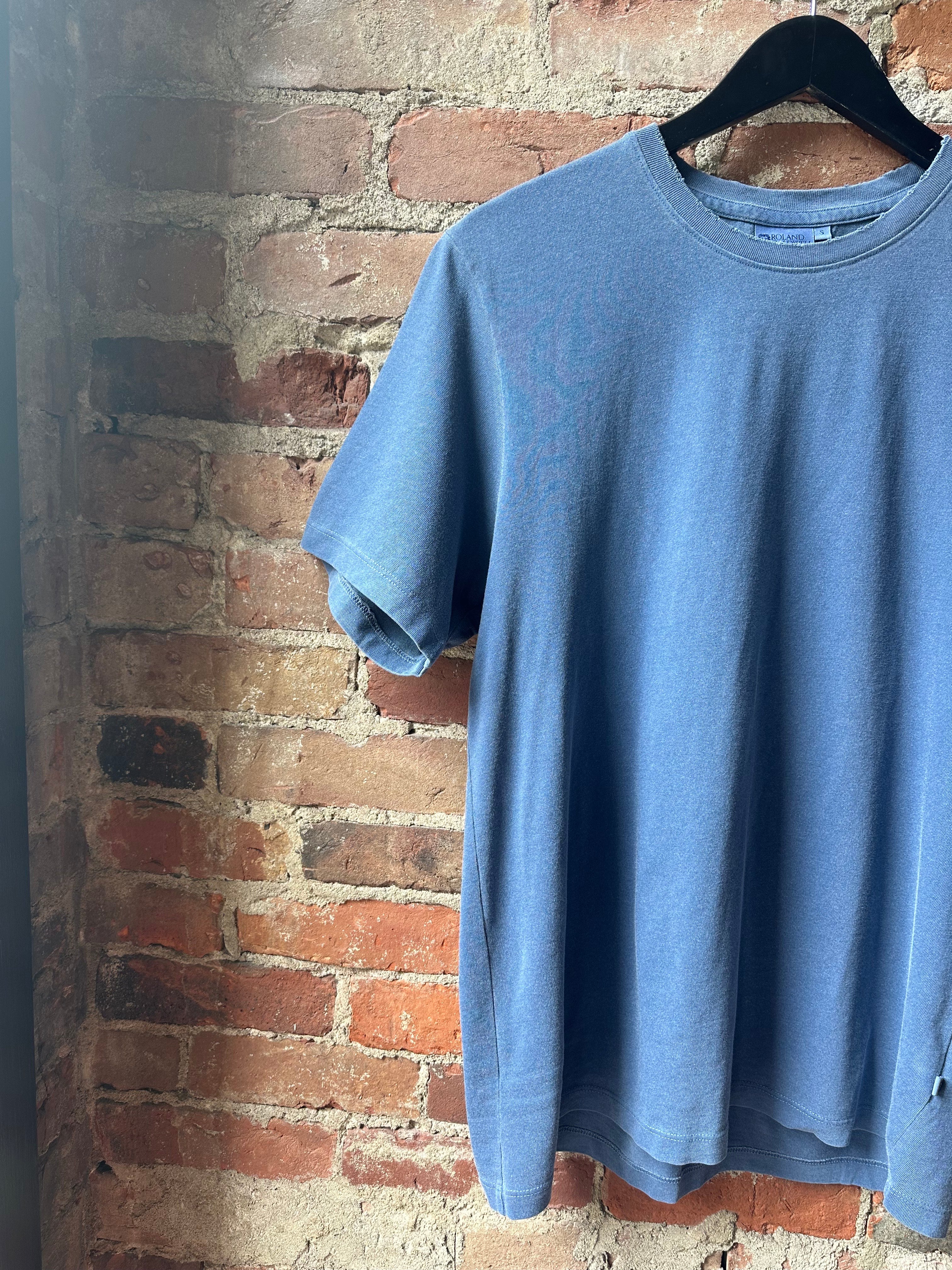 Roland Caldwell Relic Crew Tee - Turkish Blue Men's Tops - Sloane Boutique