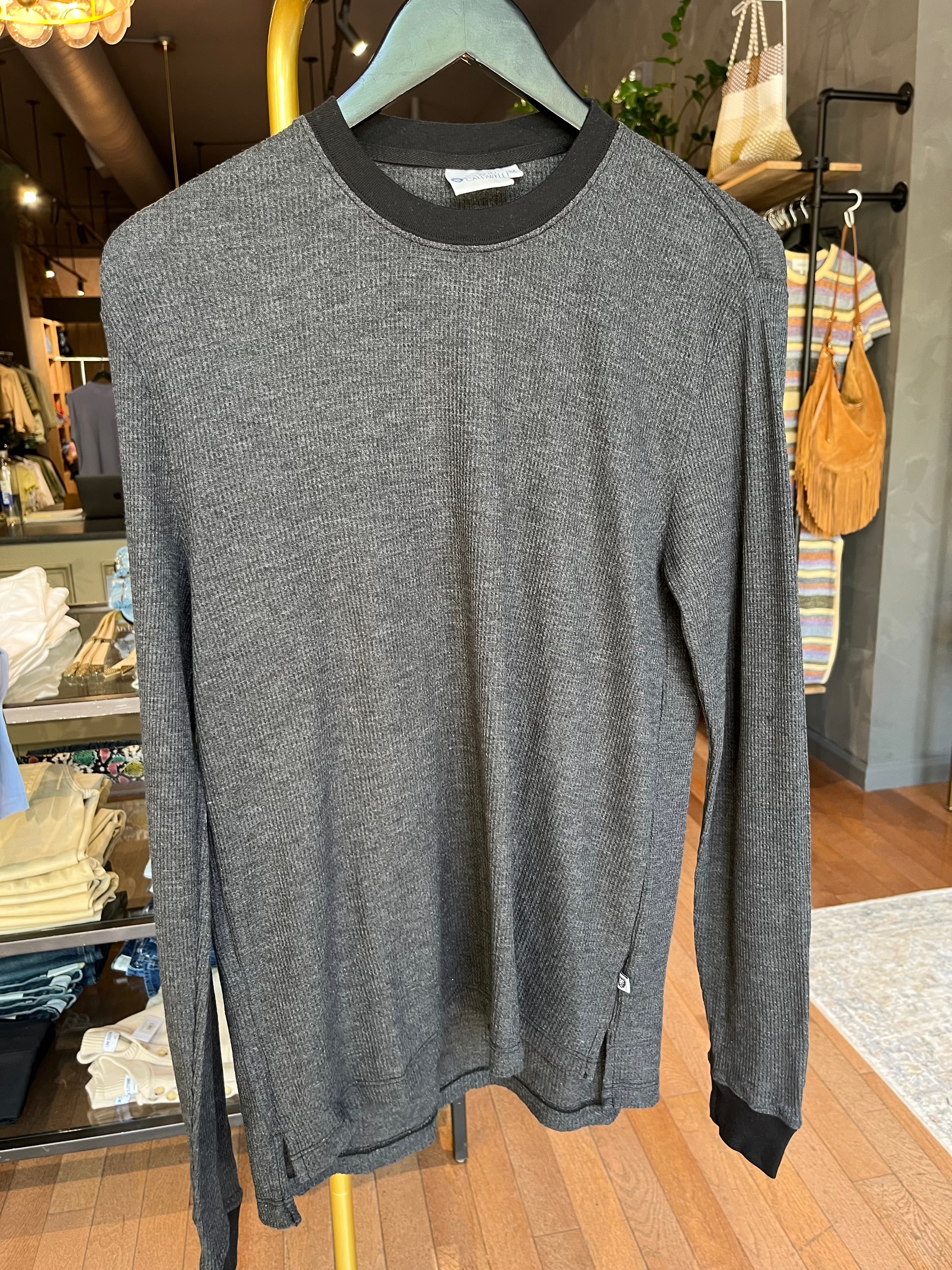 Roland Caldwell The Nick L/S Thermal - Black Men's Tops - Sloane Boutique