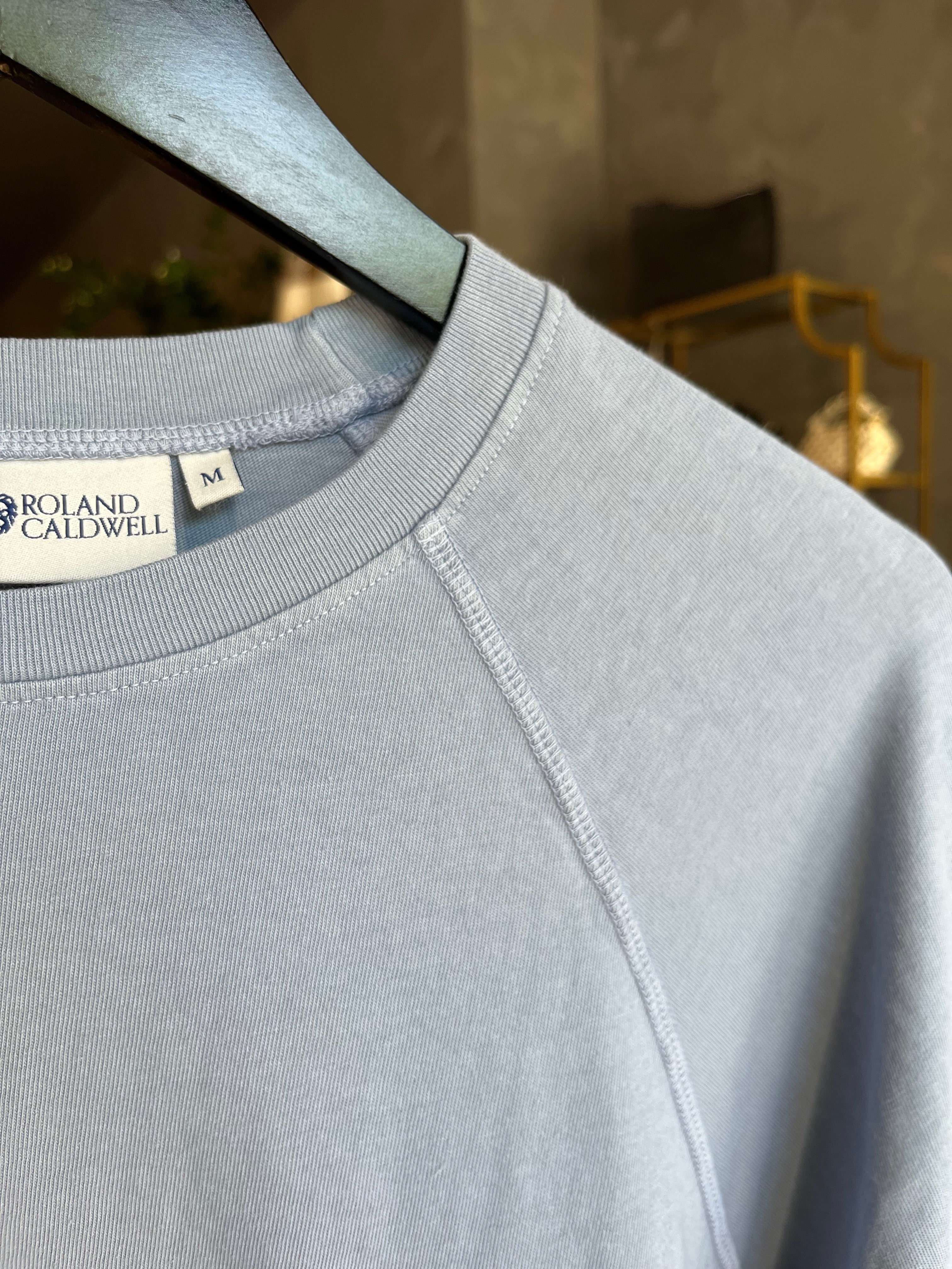 Roland Caldwell The Sunday L/S Raglan - Chambray Men's Tops - Sloane Boutique