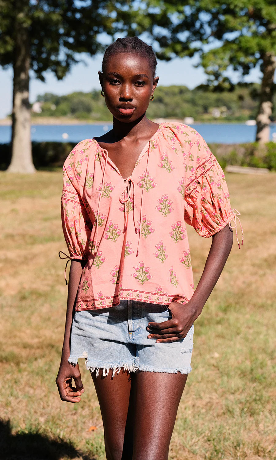 Saylor Adora Blouse - Multicolor Floral Women's Tops - Sloane Boutique