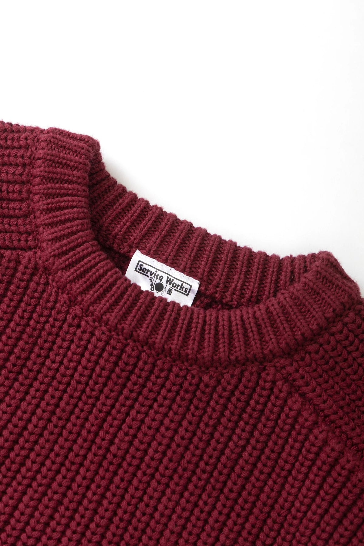 Service Works Artichoke Chunky Knit - Burgundy Men's Tops - Sloane Boutique
