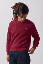 Service Works Artichoke Chunky Knit - Burgundy Men's Tops - Sloane Boutique