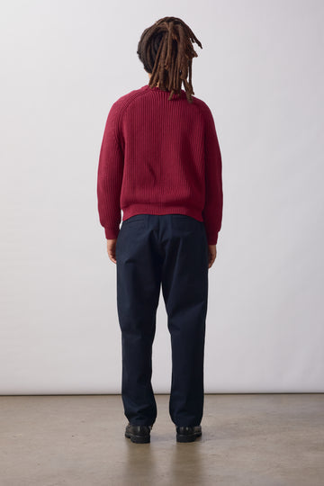 Service Works Artichoke Chunky Knit - Burgundy Men's Tops - Sloane Boutique