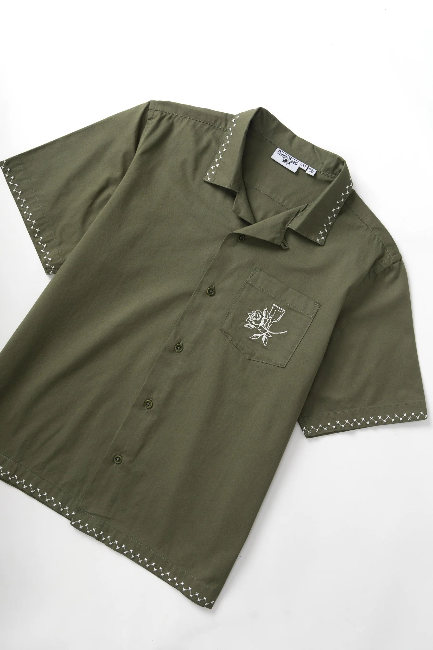 Service Works Border Shirt - Olive Men's Tops - Sloane Boutique