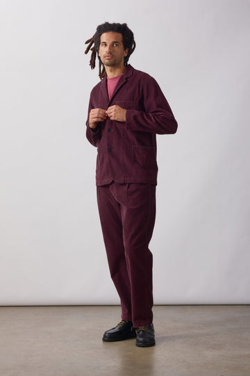 Service Works Fine Cord Waiter Pant - Burgundy Men's Bottoms - Sloane Boutique