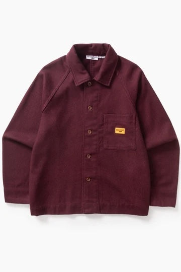 Service Works Flannel Overshirt - Burgundy Men's Tops - Sloane Boutique