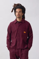 Service Works Flannel Overshirt - Burgundy Men's Tops - Sloane Boutique