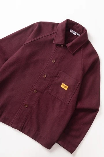Service Works Flannel Overshirt - Burgundy Men's Tops - Sloane Boutique
