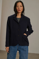 Soeur Clemence Jacket - Navy Outerwear - Sloane Boutique