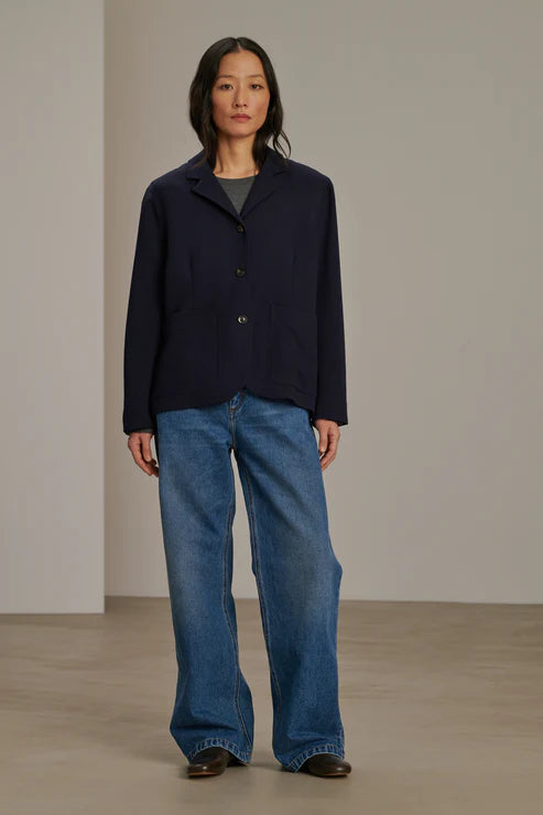 Soeur Clemence Jacket - Navy Outerwear - Sloane Boutique
