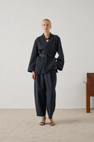 Soeur Daley Cotton and Linen Trouser - Noir Women's Bottoms - Sloane Boutique