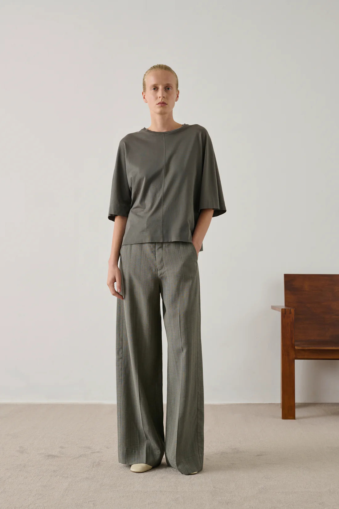 Soeur Helsinki Organic Cotton T-Shirt - Slate Women's Tops - Sloane Boutique