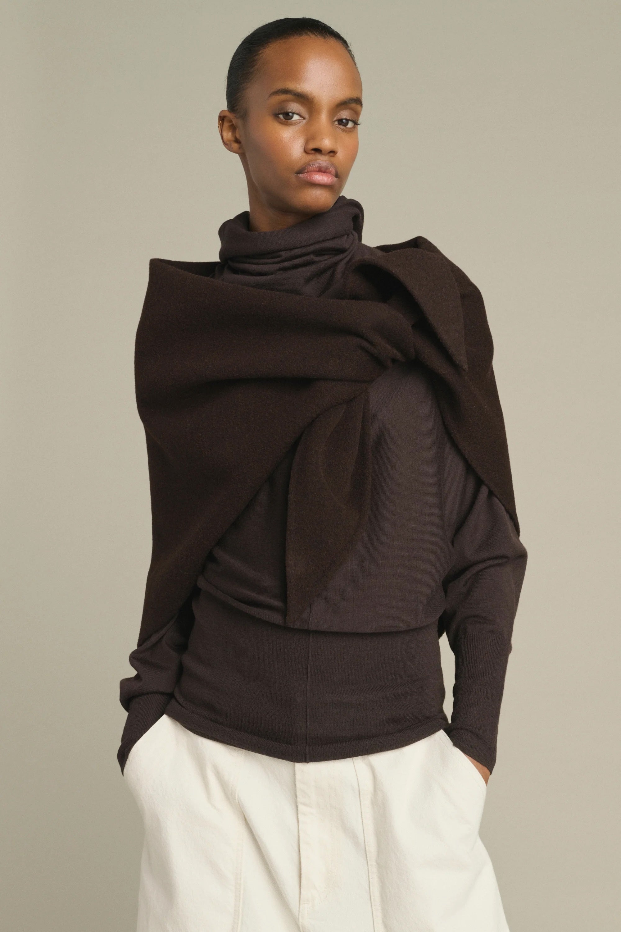 Soeur Jamelia Cape - Brown Accessories - Sloane Boutique