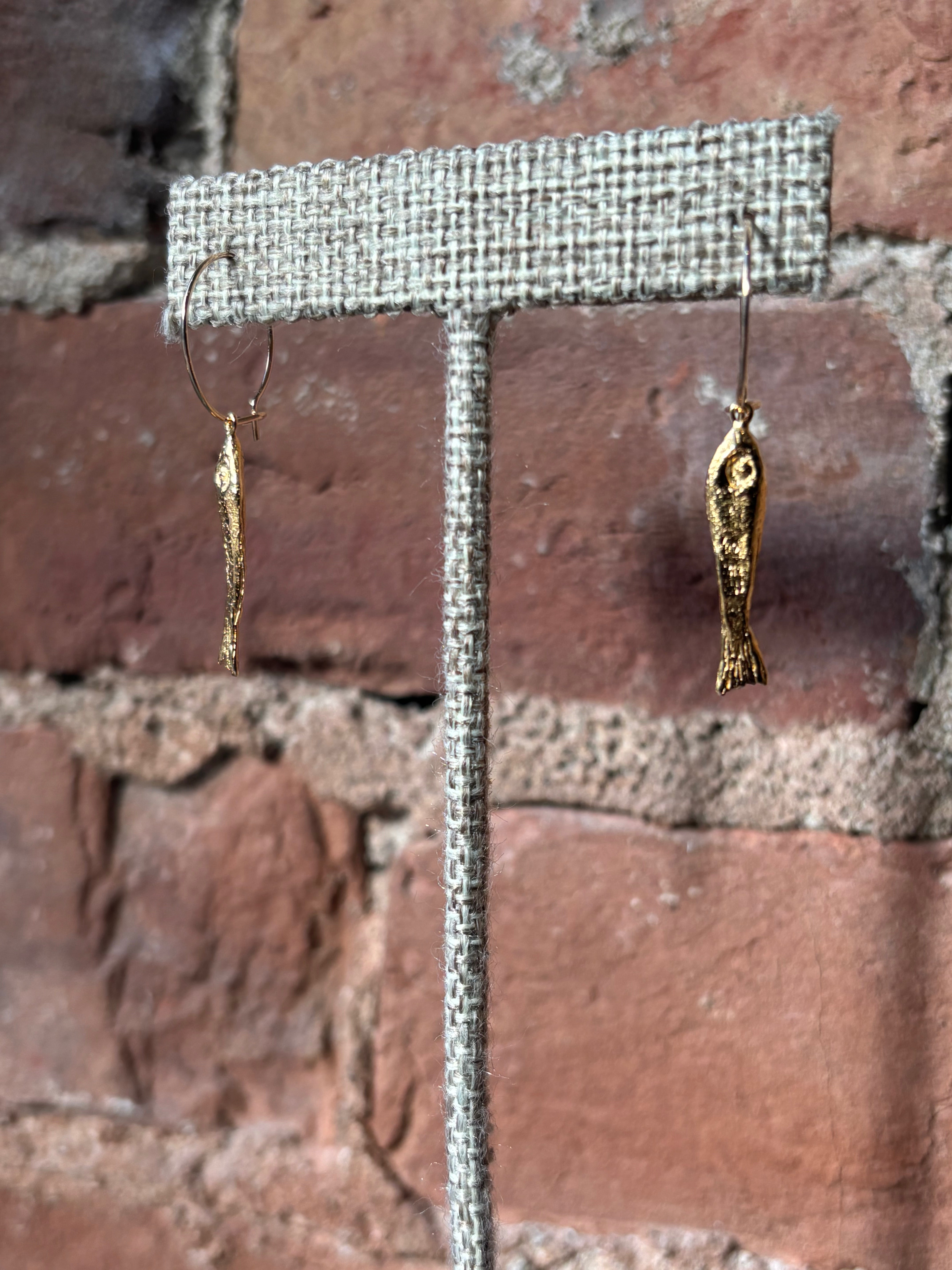 Sophie Deschamps Ablette Hook Drop Earrings - Gold Jewelry - Sloane Boutique