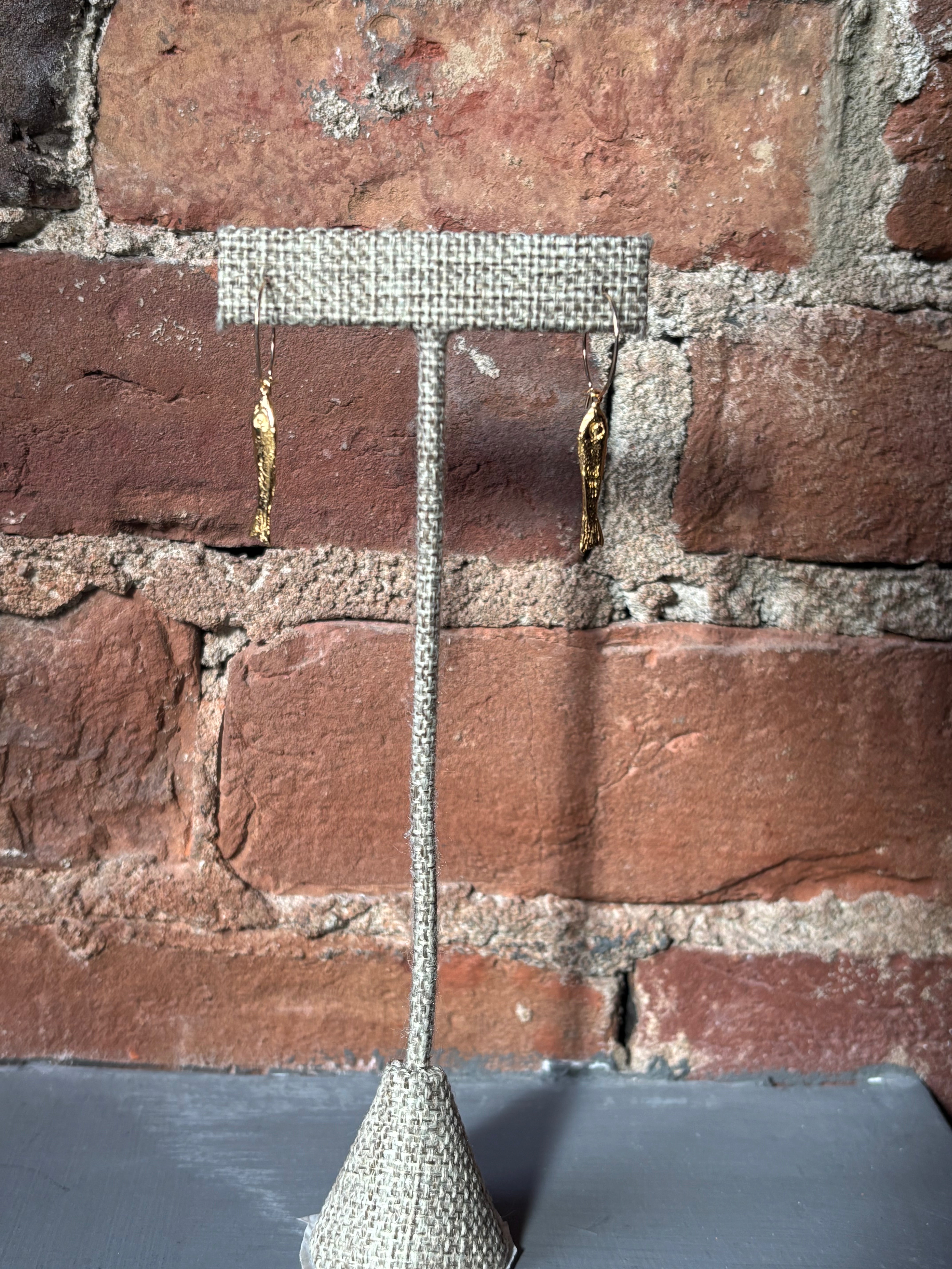 Sophie Deschamps Ablette Hook Drop Earrings - Gold Jewelry - Sloane Boutique