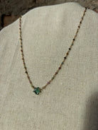 Sophie Deschamps Collier Bangalore (Single Star) - Rose Gold / Hydro Tourmaline Star Jewelry - Sloane Boutique