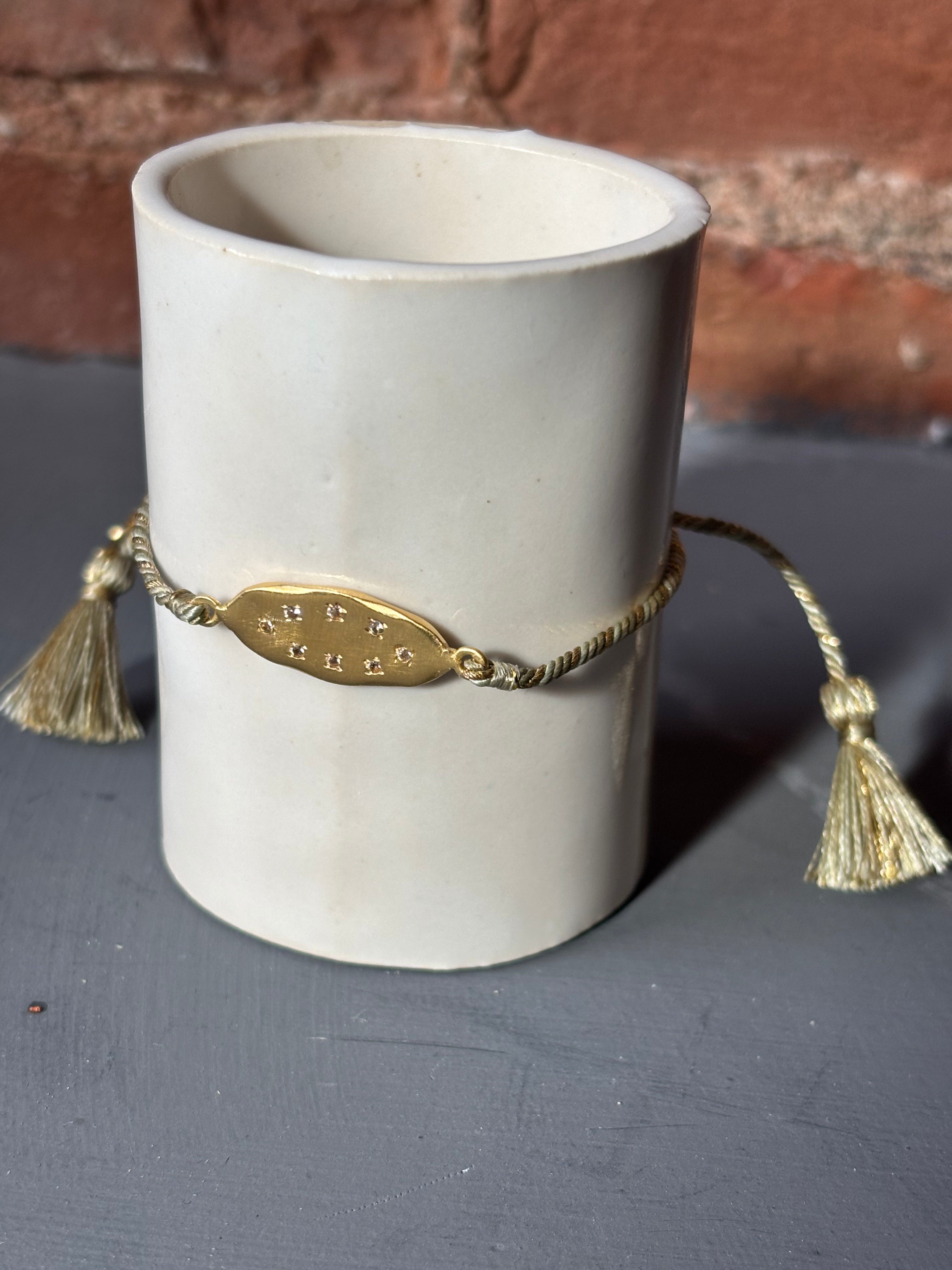 Sophie Deschamps Indira Bracelet - Gold / White Topaz Accessories - Sloane Boutique