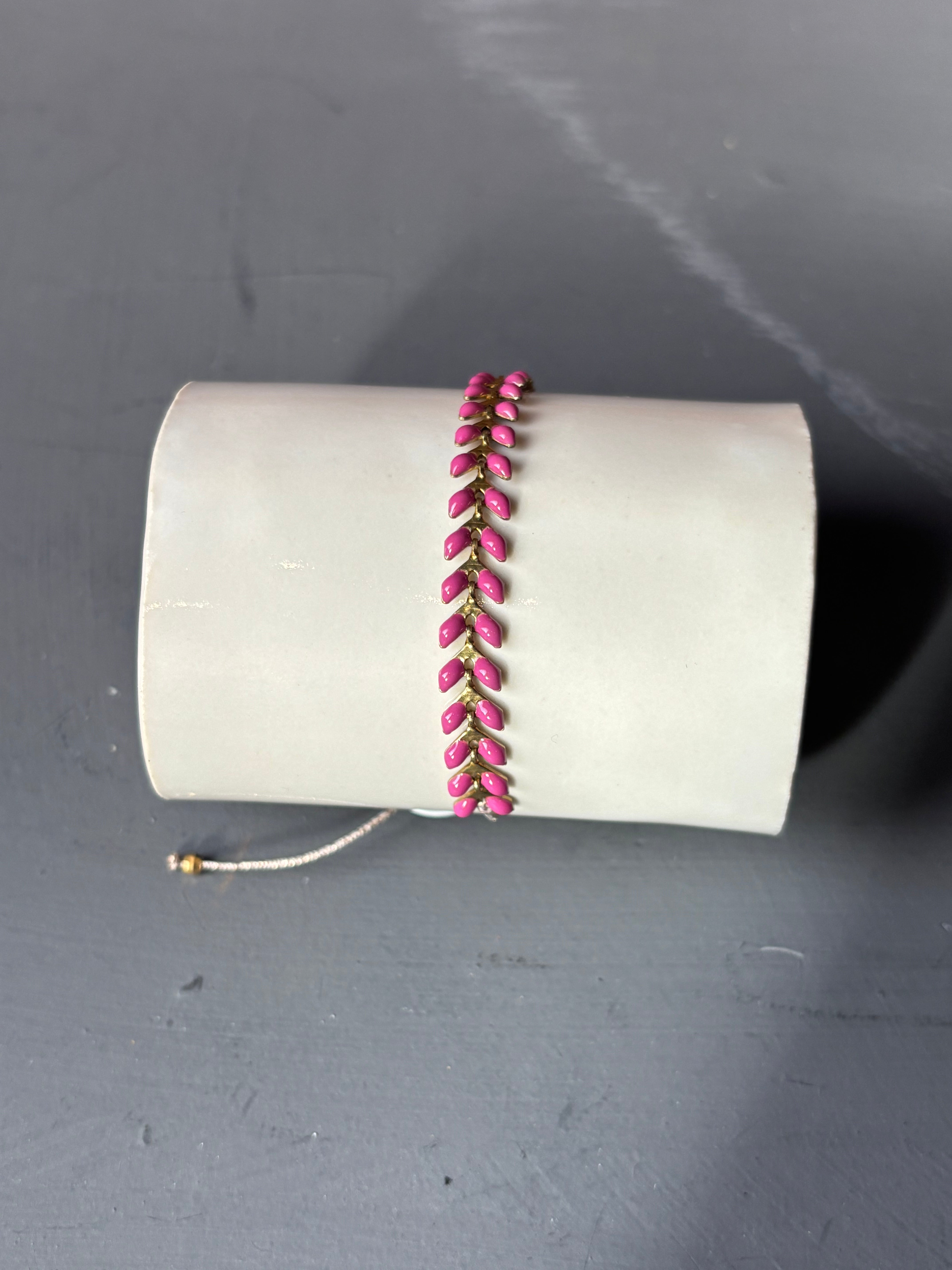 Sophie Deschamps Leopold Bracelet - Fuchsia Jewelry - Sloane Boutique