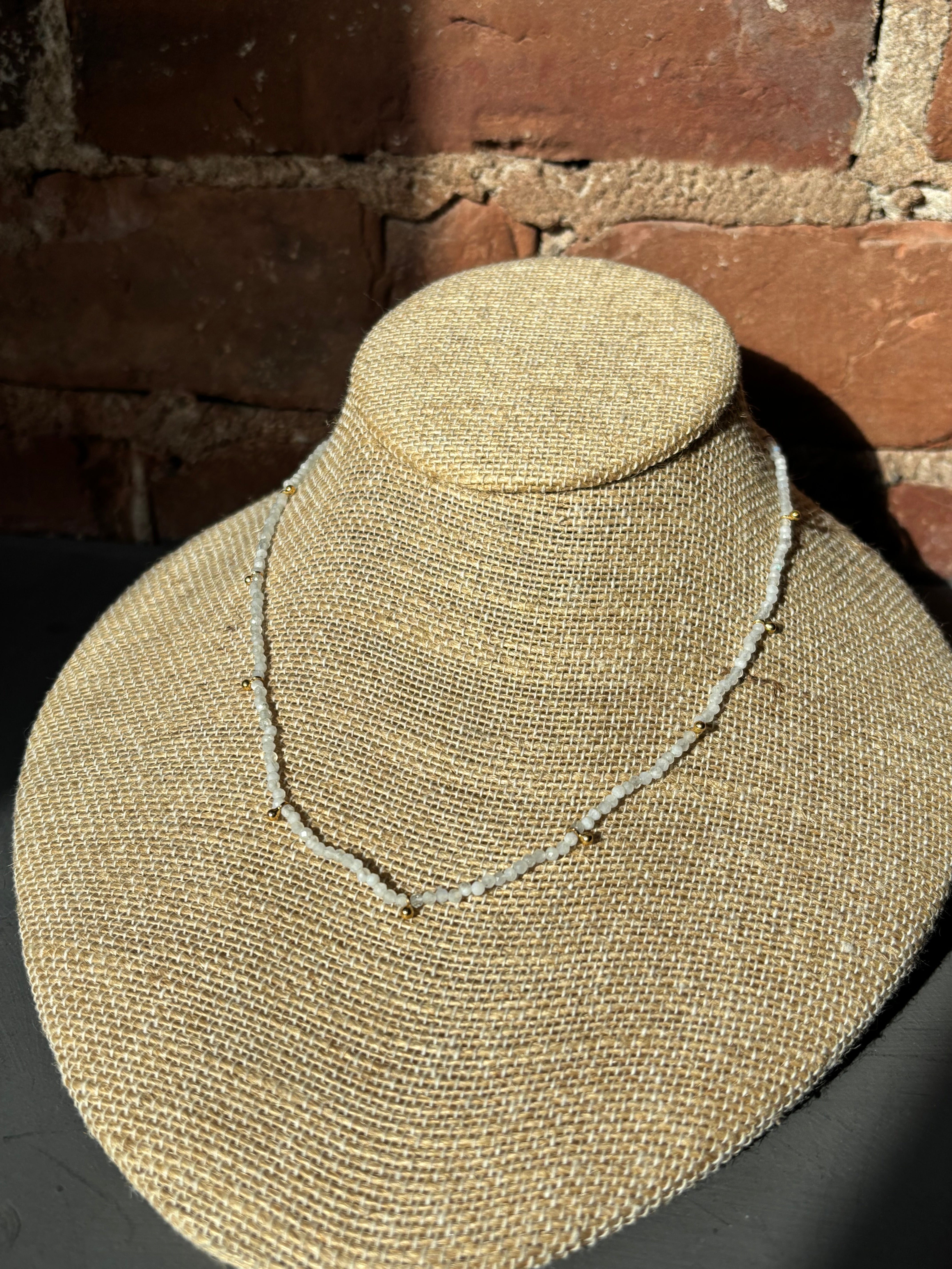 Sophie Deschamps Louetta Necklace - White Labradorite Jewelry - Sloane Boutique