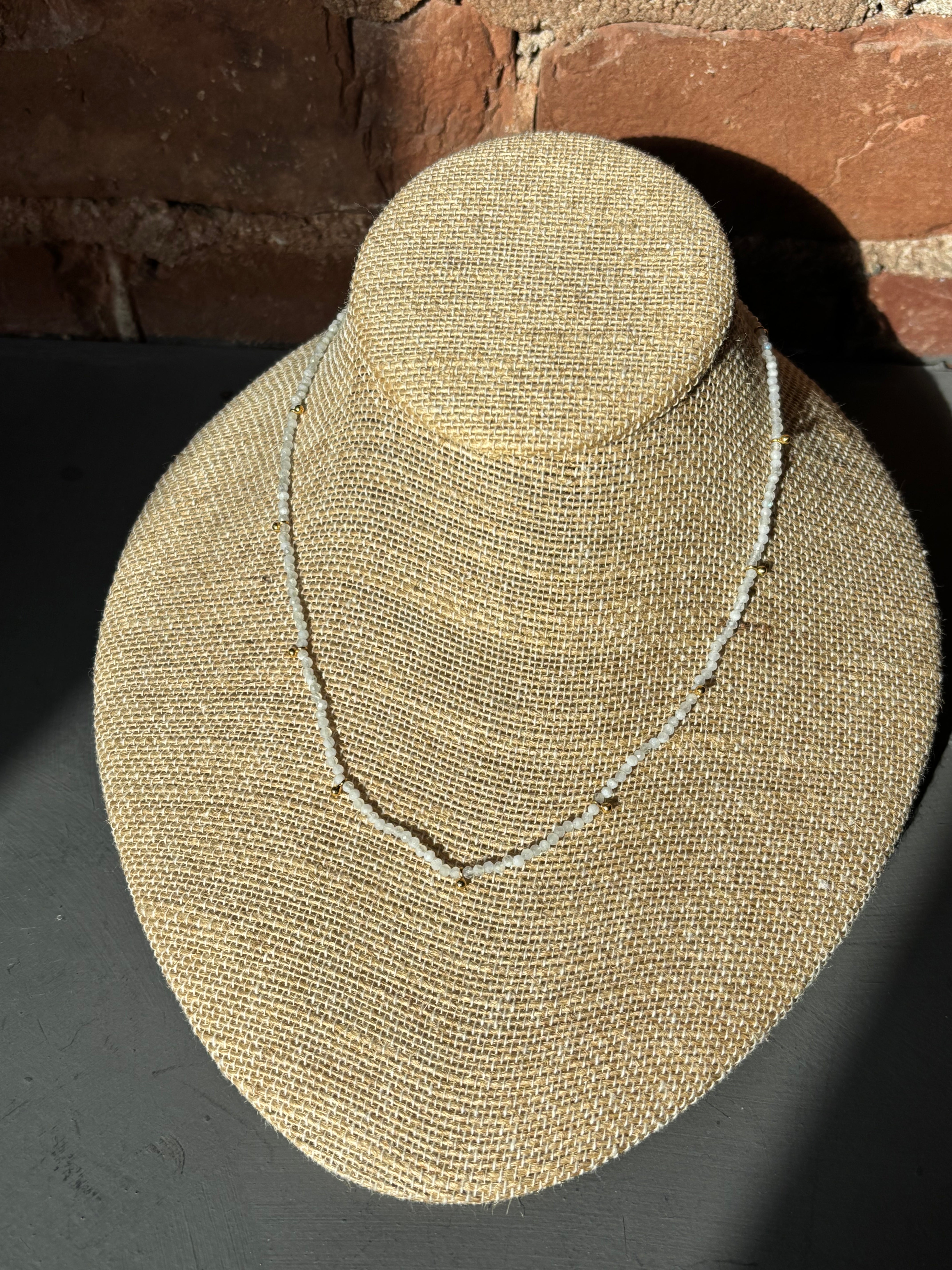 Sophie Deschamps Louetta Necklace - White Labradorite Jewelry - Sloane Boutique
