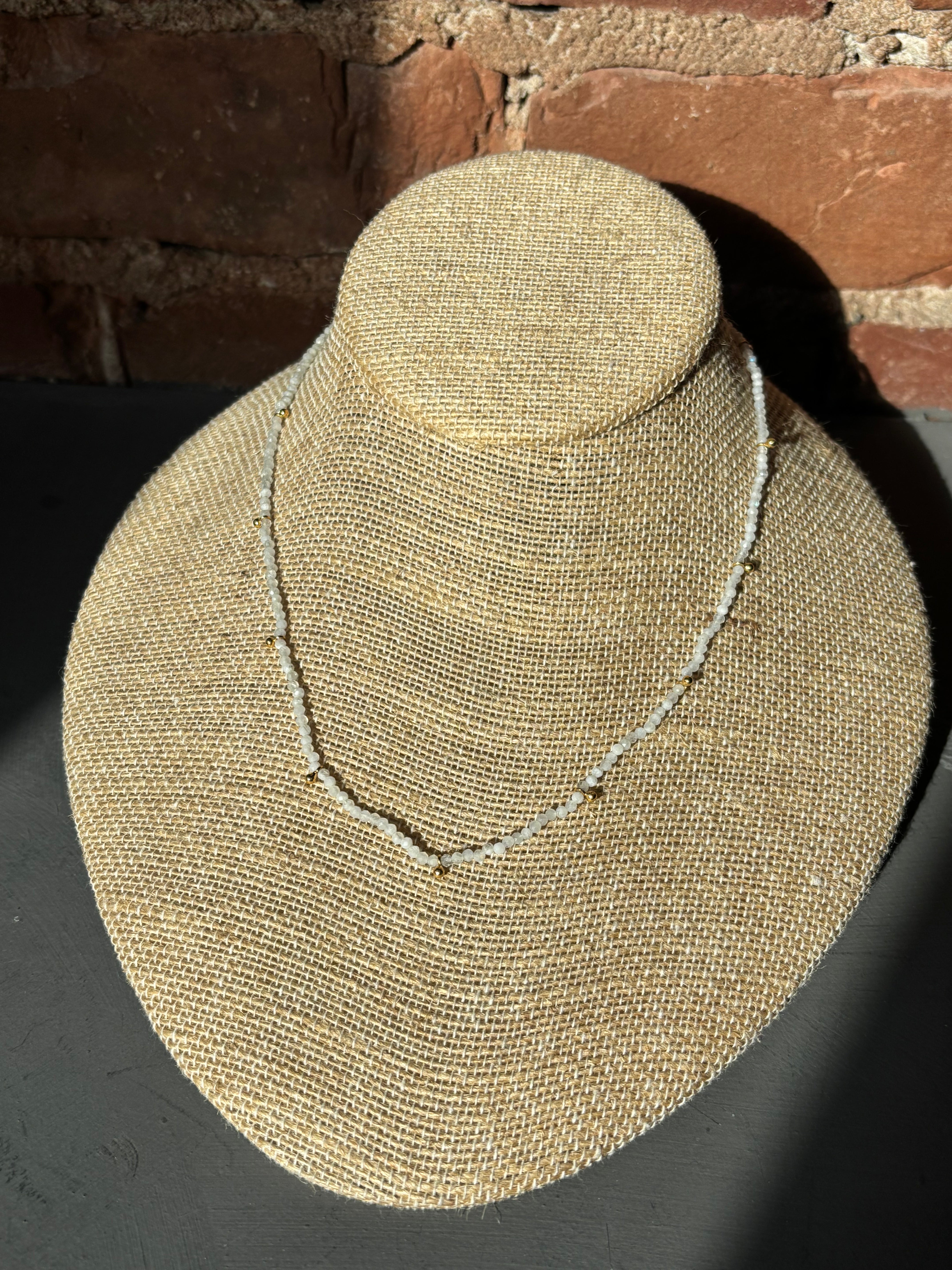 Sophie Deschamps Louetta Necklace - White Labradorite Jewelry - Sloane Boutique