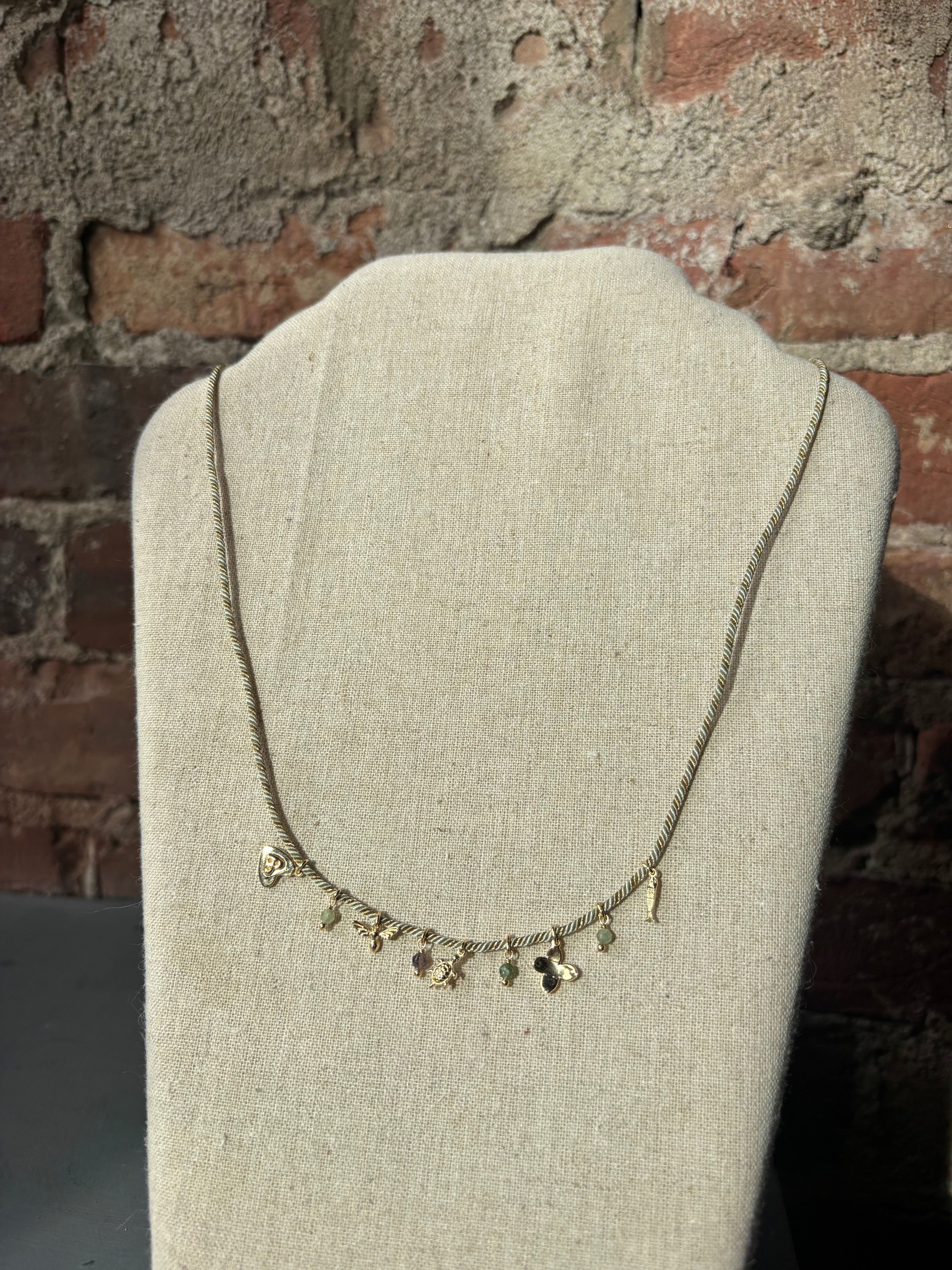 Sophie Deschamps Priya Necklace - Gold / Multi Stone Jewelry - Sloane Boutique
