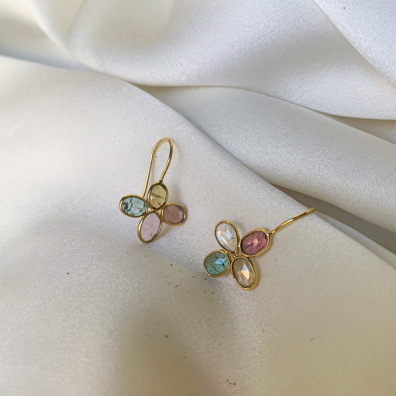 Sophie Deschamps Rani Earrings - Tourmaline Mix Jewelry - Sloane Boutique