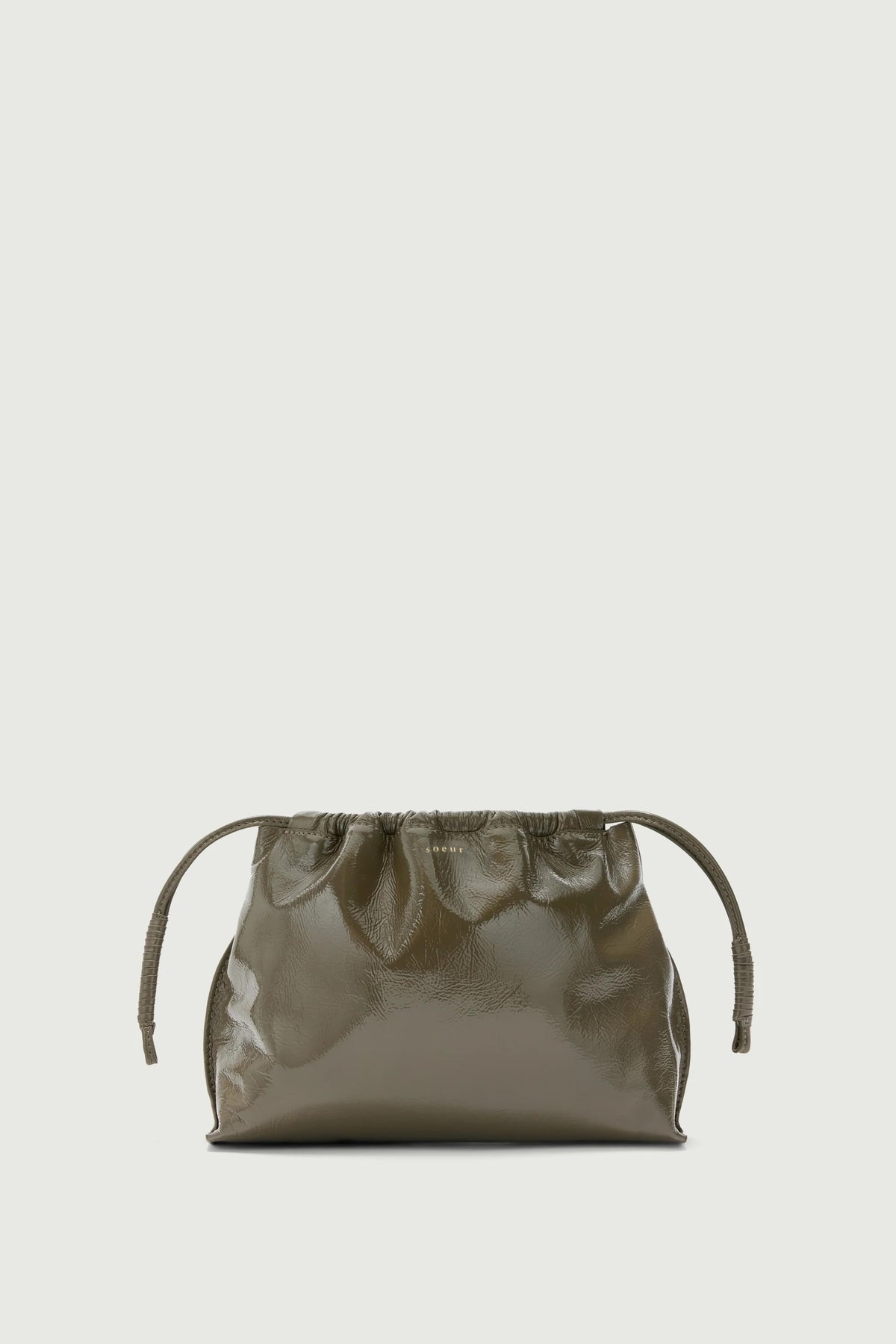 Souer Suzette Bag - Patent Khaki Handbags - Sloane Boutique