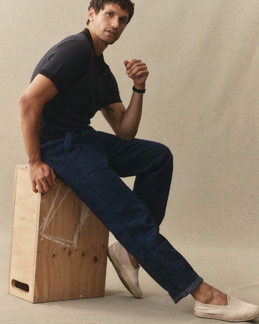 Taylor Stitch Breakwater Pant - Rinsed Indigo Hemp Denim Men's Bottoms - Sloane Boutique