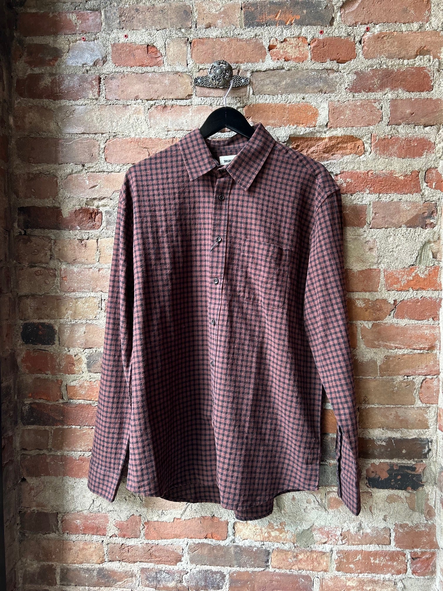 Taylor Stitch California Shirt - Black Cherry Gingham Men's Tops - Sloane Boutique