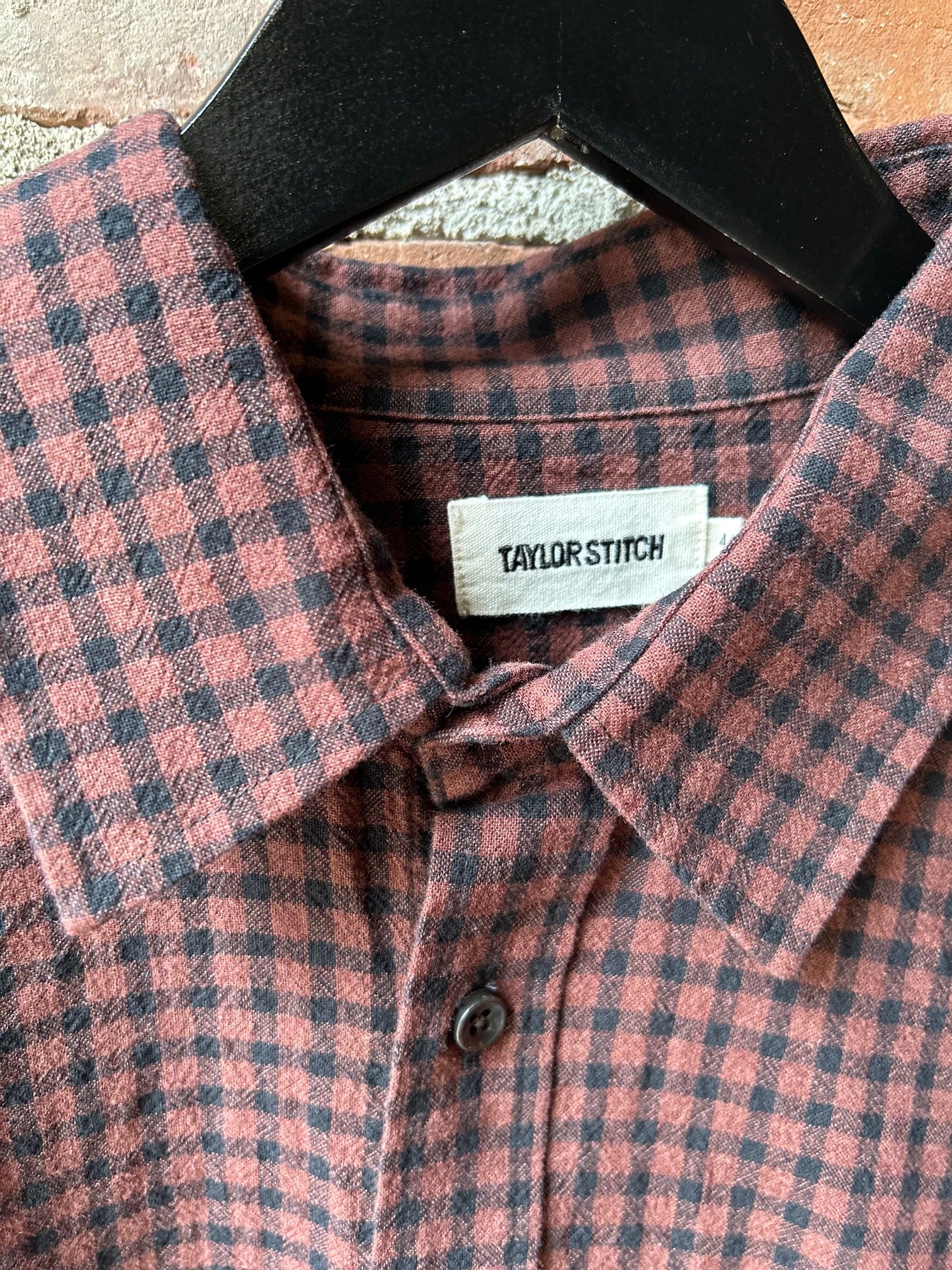 Taylor Stitch California Shirt - Black Cherry Gingham Men's Tops - Sloane Boutique