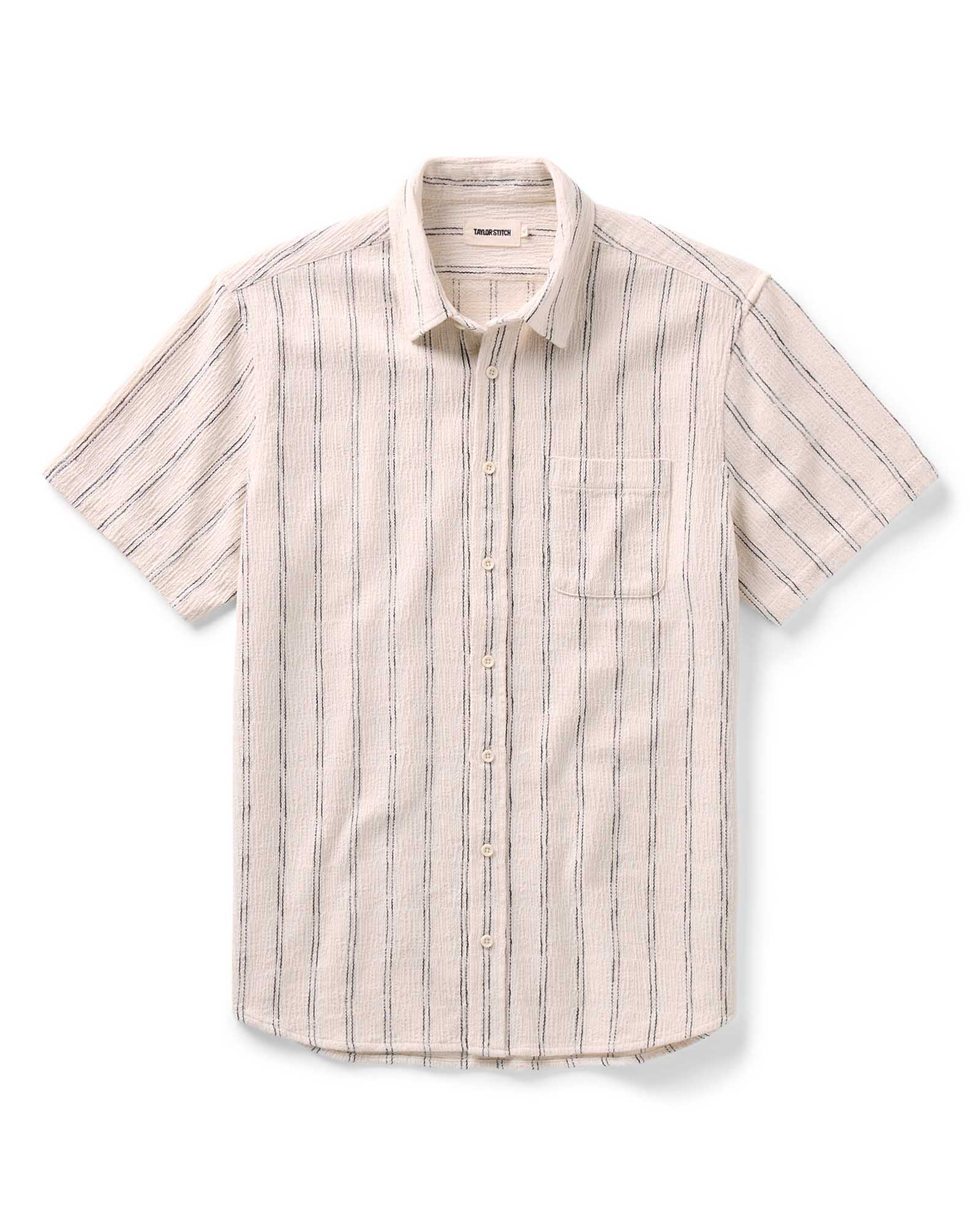 Taylor Stitch California SS Shirt - Tide Stripe Hacci Men's Tops - Sloane Boutique
