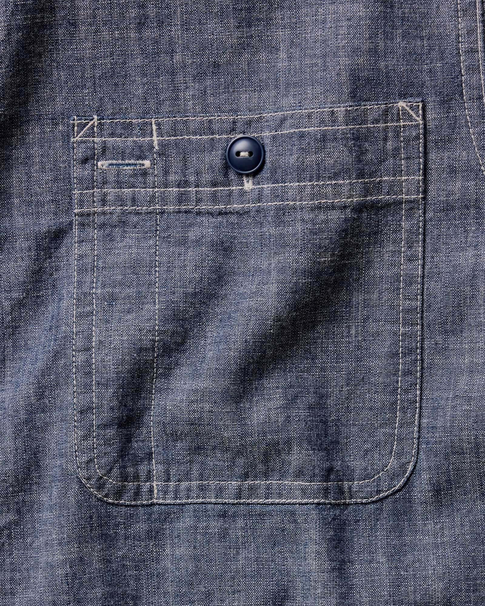 Taylor Stitch Foundry Shirt - Rinsed Indigo Chambray Men's Tops - Sloane Boutique