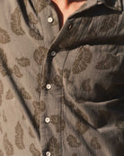 Taylor Stitch Hawthorne Shirt - Burnt Olive Floral Jacquard Men's Tops - Sloane Boutique