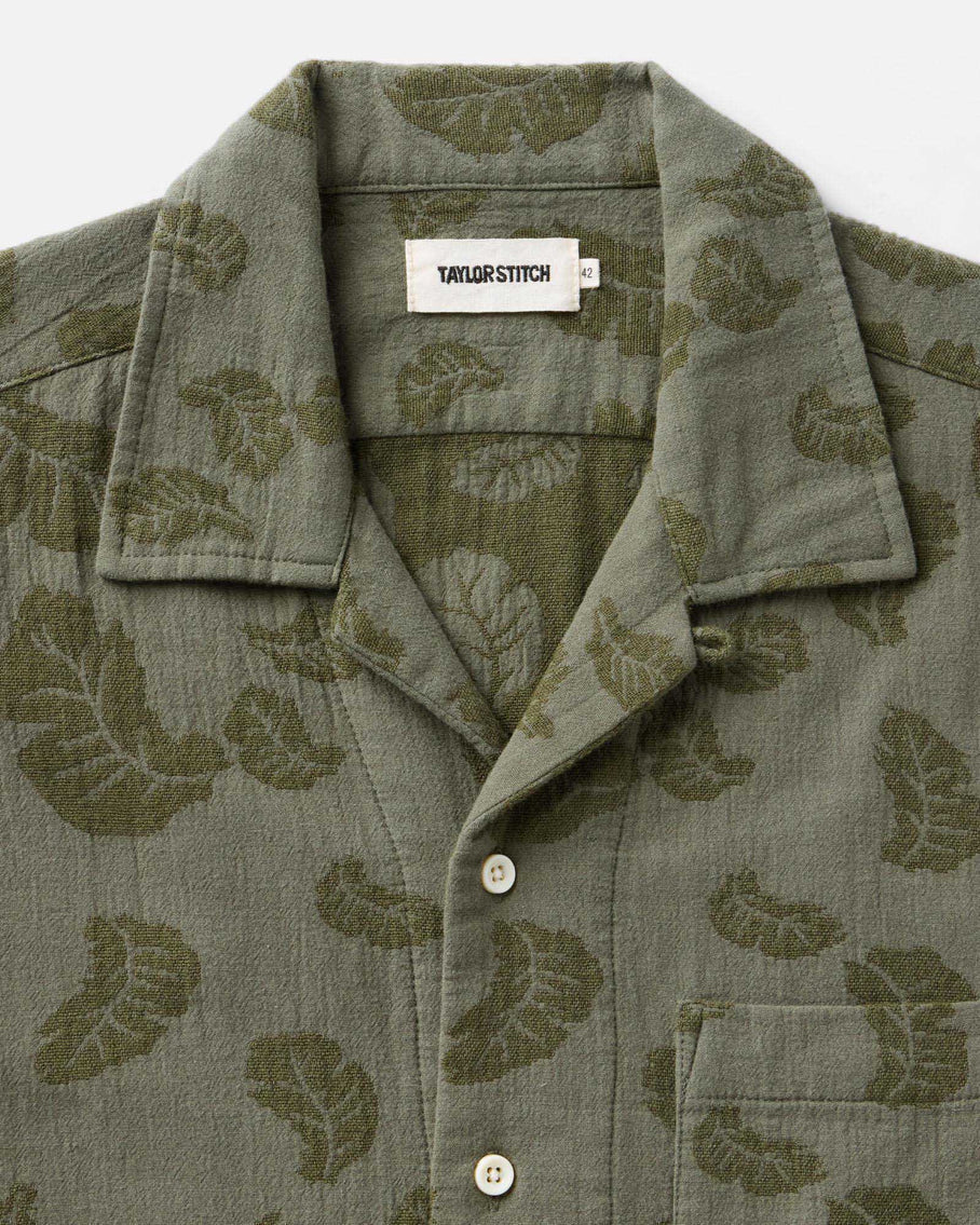 Taylor Stitch Hawthorne Shirt - Burnt Olive Floral Jacquard Men's Tops - Sloane Boutique