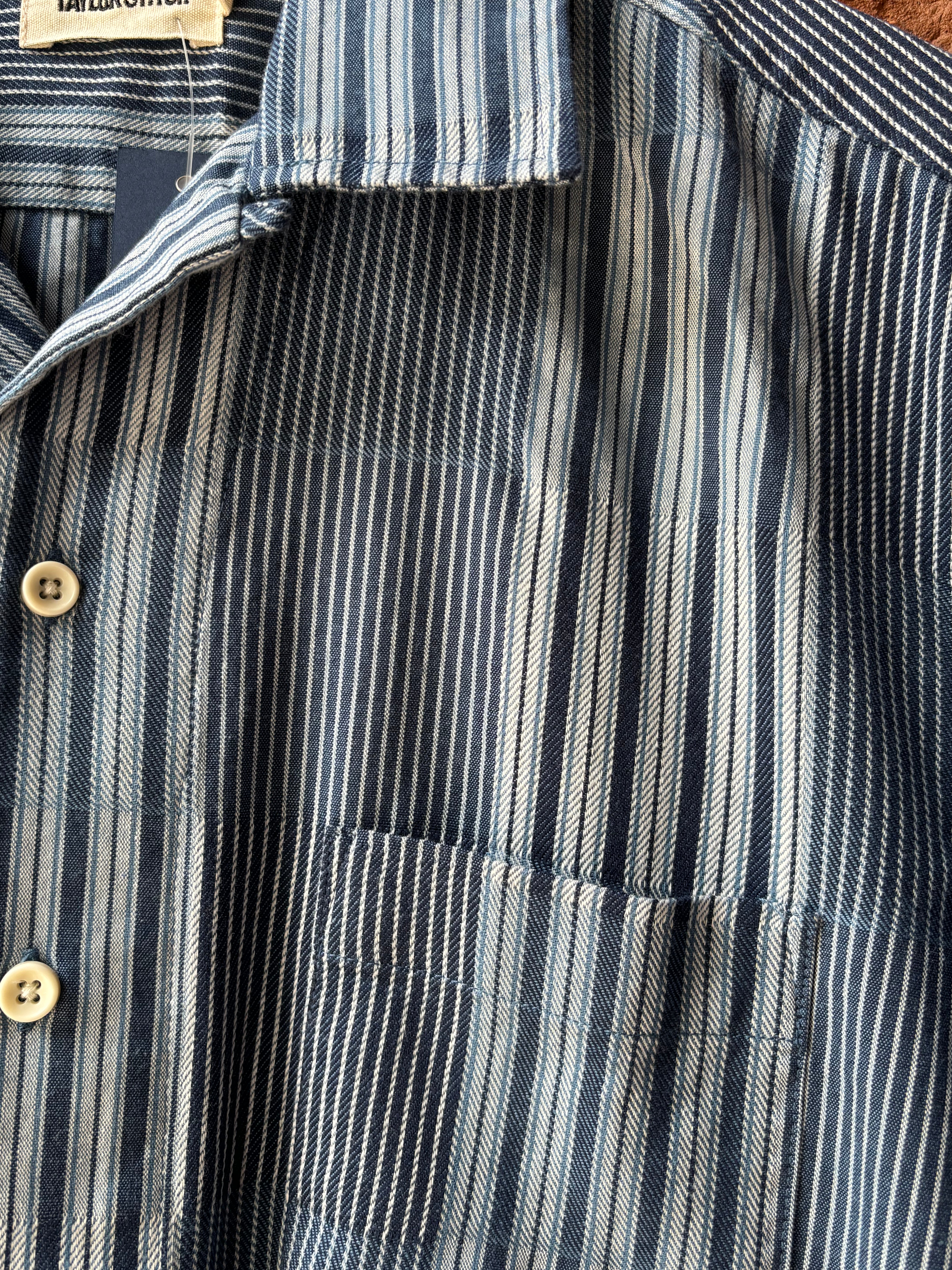 Taylor Stitch Hawthorne Shirt - Indigo Patchwork Men's Tops - Sloane Boutique