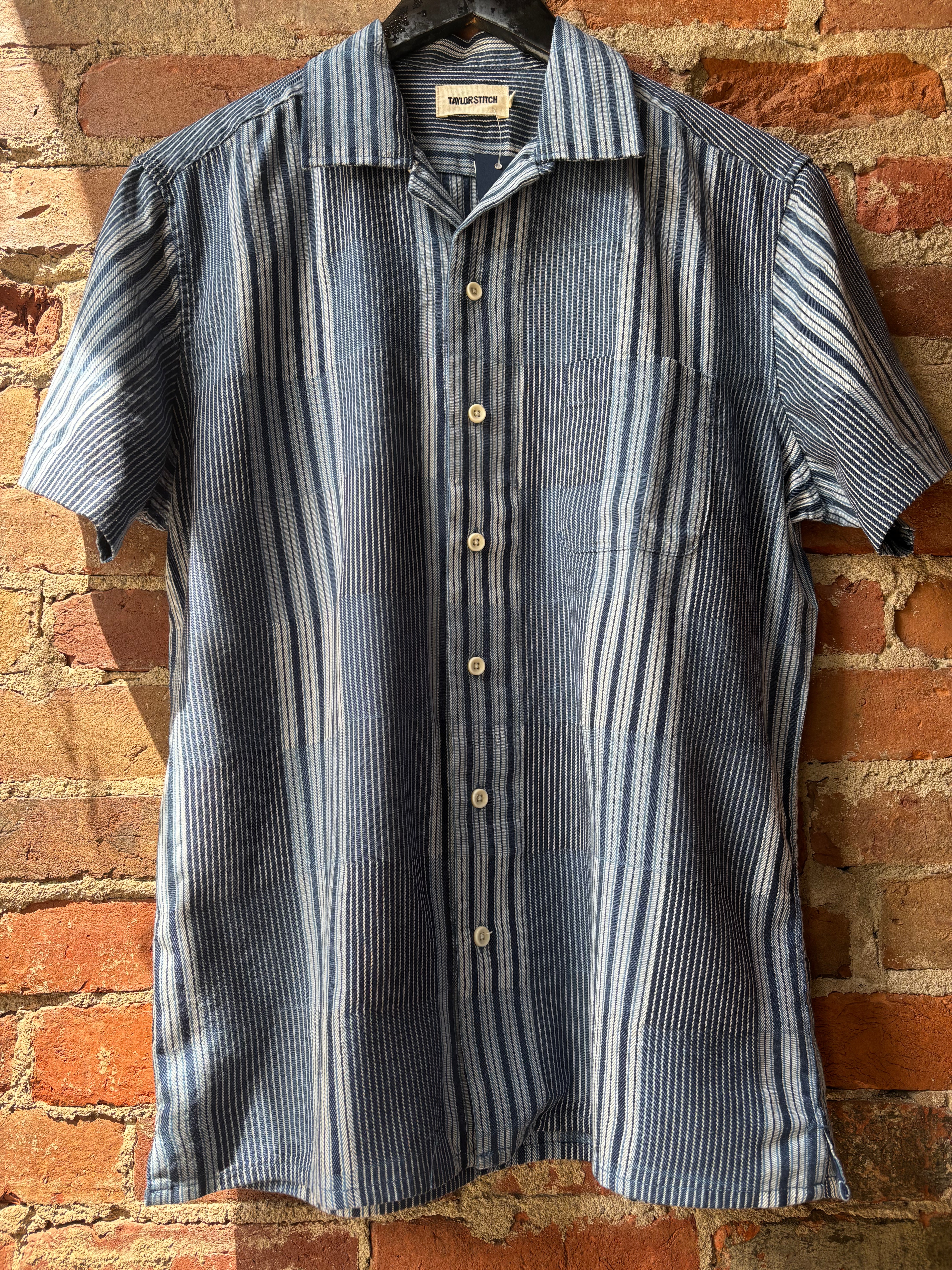 Taylor Stitch Hawthorne Shirt - Indigo Patchwork Men's Tops - Sloane Boutique